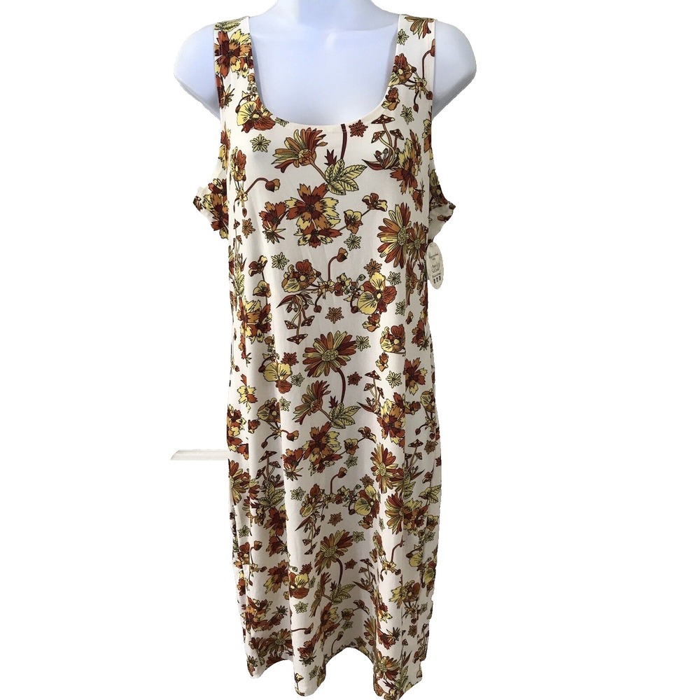 Jolie &Joy multi color floral  sundress size 2X cottage core‎ mushrooms